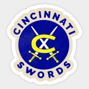 Classic Cincinnati Swords Hockey 1972 Sticker